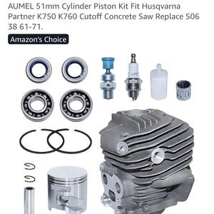 AUMEL 51mm Cylinder Piston Kit Fit Husqvarna Partner K750 K760 506 38 61-71